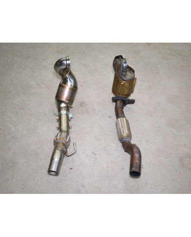 Downpipe con catalizzatore metallico